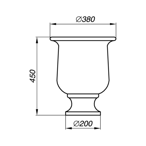 Элегантный фасадный вазон AVZ45-1 для стильного оформления экстерьера