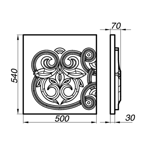 Филенчатая дверь AFL50-54-L: Надежность и стиль для вашего интерьера