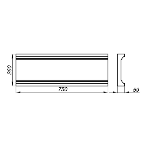 Филенка AFL75-26: Высококачественная декоративная панель для стильного интерьера