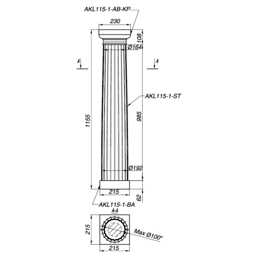 Колонна AKL115-1: Идеальное решение для стильного интерьера Колонна AKL115-1: Идеальное решение для стильного интерьера