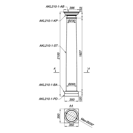 Высококачественная колонна AKL210-1 для надежных строительных решений