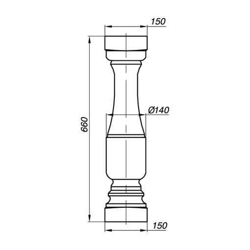 Элегантная балясина ABL66-2 для стильного оформления лестниц и балконов
