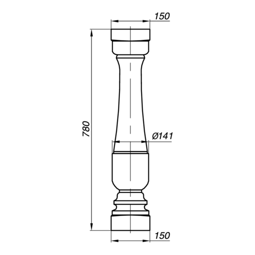 Элегантная балясина ABL78-1 для стильного оформления лестниц и балконов