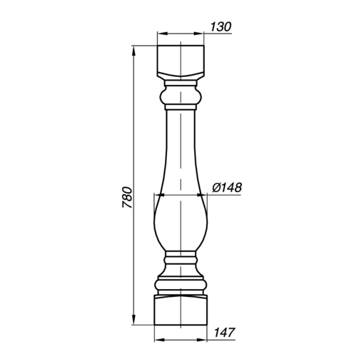 Элегантная балясина ABL78-2 для стильного оформления лестниц и балконов