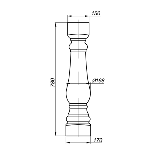 Элегантная балясина ABL78-4 для стильного оформления лестниц и балконов