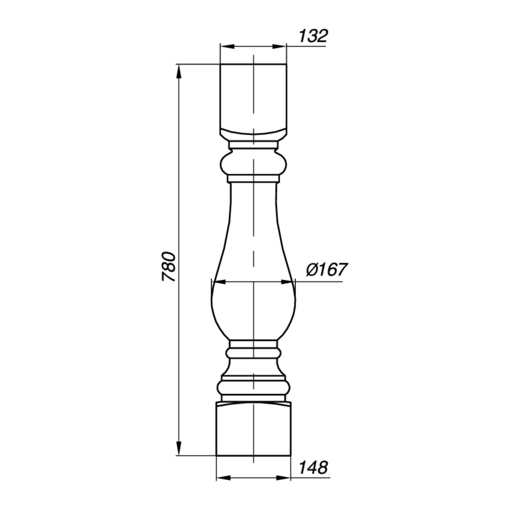 Элегантная балясина ABL78-5 для стильного интерьера и экстерьера