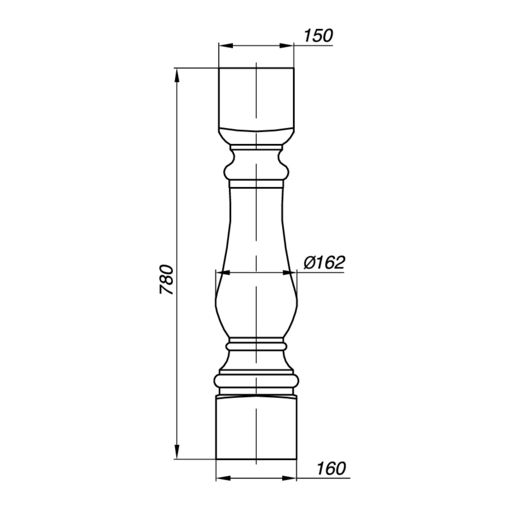 Элегантная балясина ABL78-6 для стильного оформления лестниц и балконов