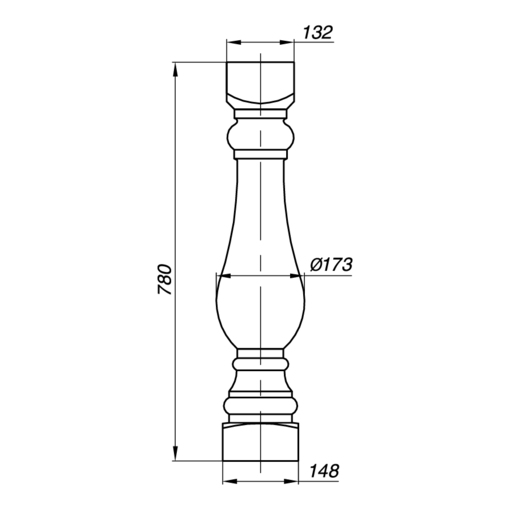 Элегантная балясина ABL78-7 для стильного оформления лестниц и балконов