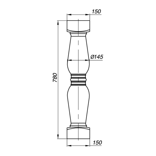 Элегантная балясина ABL78-8 для стильного оформления лестниц и балконов