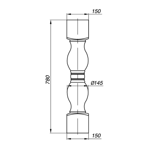 Элегантная балясина ABL78-9 для стильного оформления лестниц и балконов