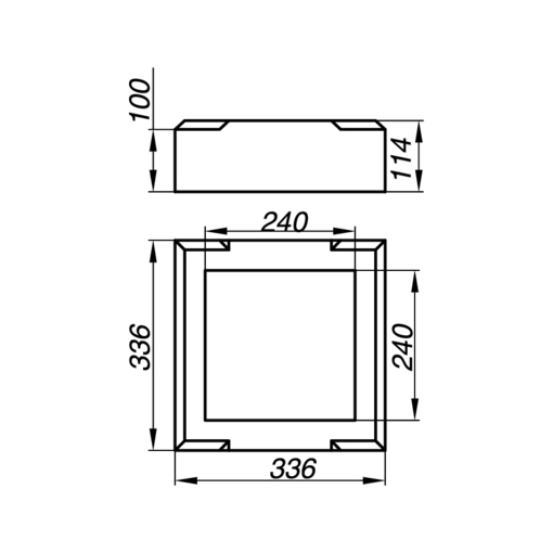 Основание тумбы балюстрады AOT11-1-S для стильного и надежного ограждения Основание тумбы балюстрады AOT11-1-S для стильного и надежного ограждения
