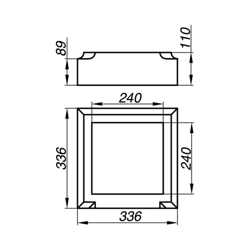 Основание тумбы балюстрады AOT11-2-K для стильного и надежного оформления интерьера