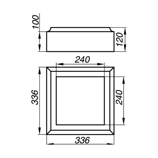 Основание тумбы балюстрады AOT12-1-O: Надежность и стиль для вашего интерьера