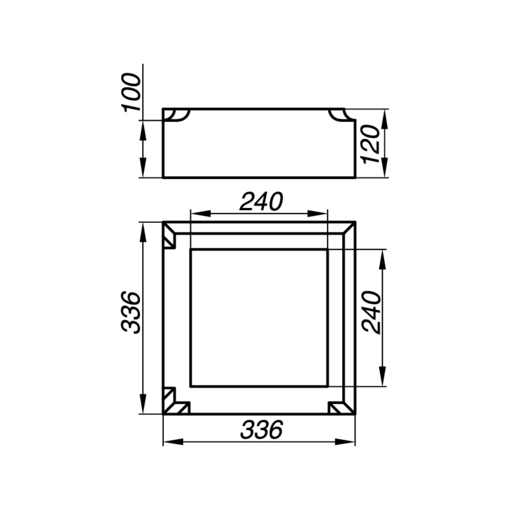 Основание тумбы балюстрады AOT12-1-P для стильного и прочного ограждения