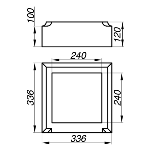 Основание тумбы балюстрады AOT12-2-K - надежность и стиль в каждом элементе