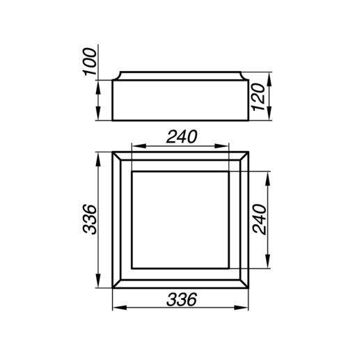 Основание тумбы балюстрады AOT12-2-O: Надежность и Элегантность в Каждой Детали