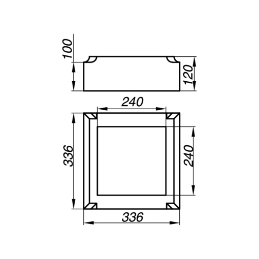Основание тумбы балюстрады AOT12-2-P: Надежность и Элегантность в Каждой Детали