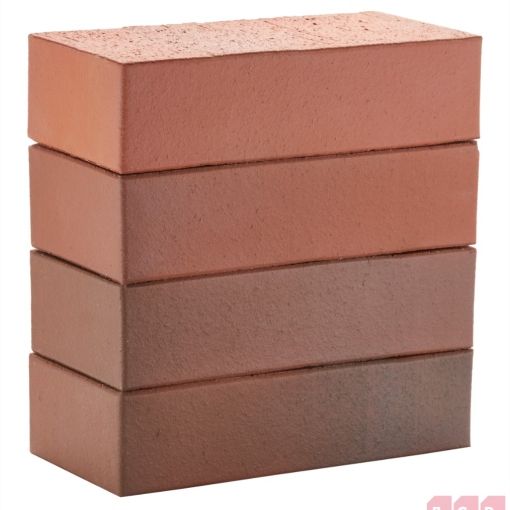 Кирпич лицевой полнотелый красный флэш – прочный облицовочный материал с эффектом плавного перехода оттенков для фасадов и декоративной кладки