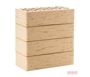 Кирпич лицевой пустотелый бежевый