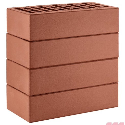 Кирпич лицевой пустотелый красный – прочный и лёгкий облицовочный материал классического цвета для фасадов, цоколей и декоративной кладки
