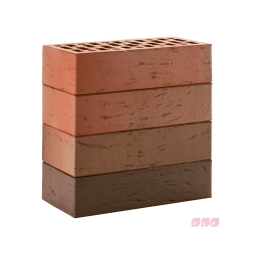Кирпич лицевой пустотелый красный флэш – лёгкий и прочный облицовочный материал с эффектом плавного перехода оттенков для фасадов, цоколей и декоративной кладки