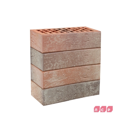 Кирпич лицевой пустотелый красный флэш с пепельной посыпкой – лёгкий и прочный облицовочный материал с оригинальным декоративным эффектом для фасадов, цоколей и заборов