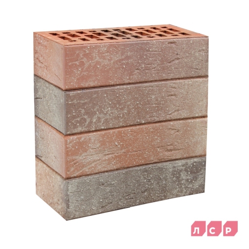 Кирпич лицевой пустотелый красный флэш с пепельной посыпкой – лёгкий и прочный облицовочный материал с оригинальным декоративным эффектом для фасадов, цоколей и заборов