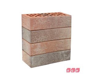 Кирпич лицевой пустотелый красный флэш с пепельной посыпкой