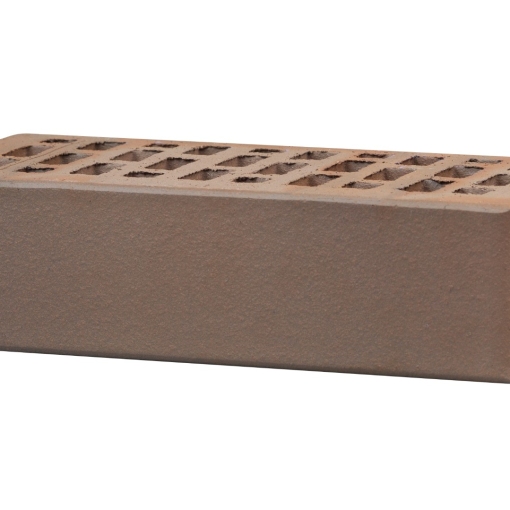 Кирпич лицевой пустотелый светло-коричневый флэш – лёгкий и прочный облицовочный материал с эффектом плавного перехода оттенков для стильных фасадов, цоколей и декоративной кладки