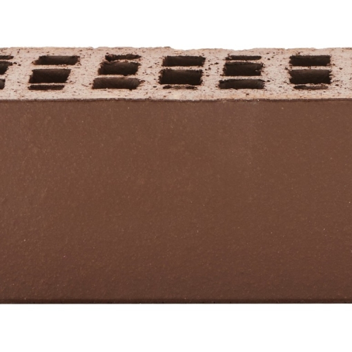 Кирпич лицевой пустотелый тёмно-коричневый – прочный и лёгкий облицовочный материал с глубоким насыщенным оттенком для фасадов, цоколей и декоративных стен