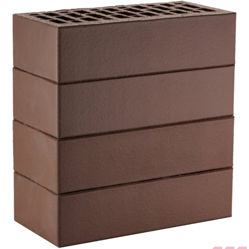 Кирпич лицевой пустотелый тёмно-коричневый – прочный и лёгкий облицовочный материал с глубоким насыщенным оттенком для фасадов, цоколей и декоративных стен