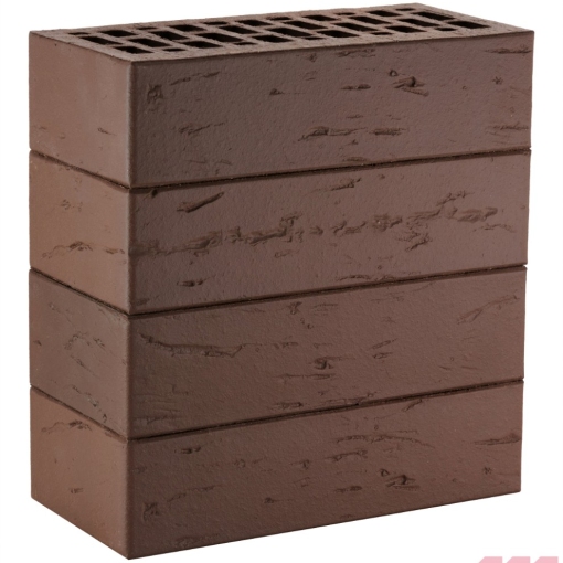 Кирпич лицевой пустотелый тёмно-коричневый – прочный и лёгкий облицовочный материал с глубоким насыщенным оттенком для фасадов, цоколей и декоративных стен