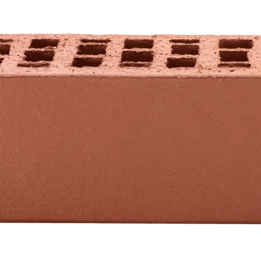 Кирпич лицевой пустотелый тёмно-красный – прочный и лёгкий облицовочный материал с насыщенным глубоким оттенком для фасадов, цоколей и декоративной кладки