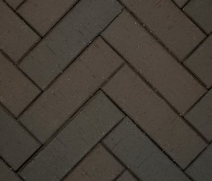 Клинкер тротуарный «Графитовый Штутгарт», удлинённая кладка