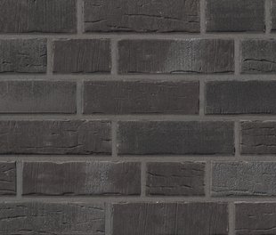 Клинкерная фасадная плитка Stroeher Steinlinge 376 PLATINSCHWARZ