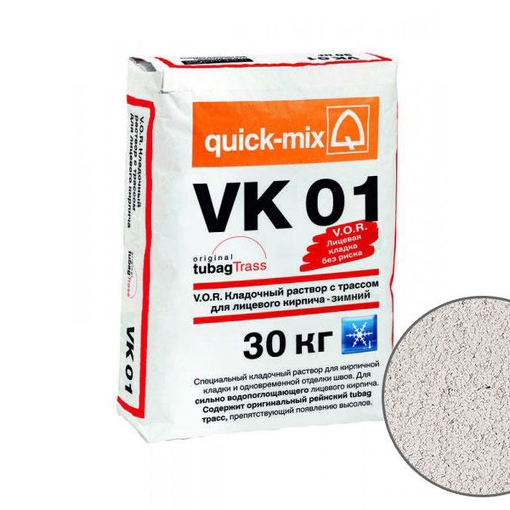 Зимний кладочный раствор VK01 для кирпича, алебастрово-белый - идеальное решение для холодного климата Зимний кладочный раствор VK01 для кирпича, алебастрово-белый - идеальное решение для холодного климата